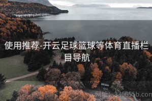 使用推荐-开云足球篮球等体育直播栏目导航