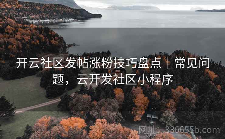 开云社区发帖涨粉技巧盘点｜常见问题，云开发社区小程序