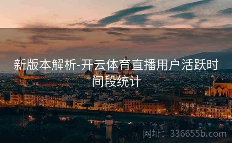 新版本解析-开云体育直播用户活跃时间段统计