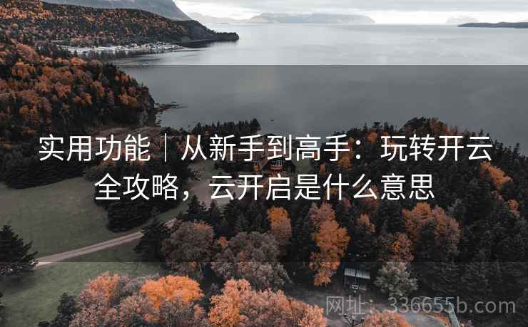 实用功能｜从新手到高手：玩转开云全攻略，云开启是什么意思